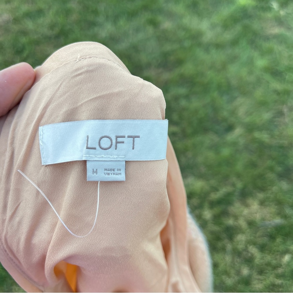 LOFT sequin Peach Blouse - Picture 8 of 9